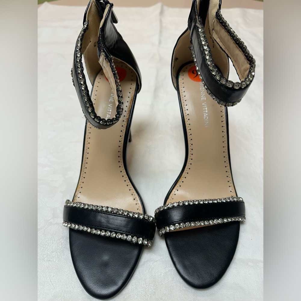 ADRIANNE VITTADINE Black Embellished Heels